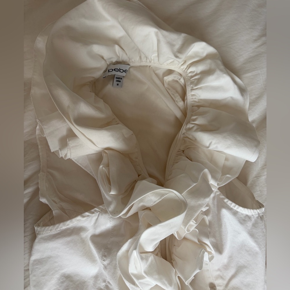 Bebe Cream Ruffled Blouse - Picture 3 of 4